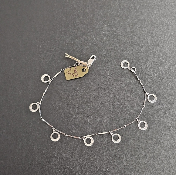 18k White Gold Bracelet 6.75 Inch